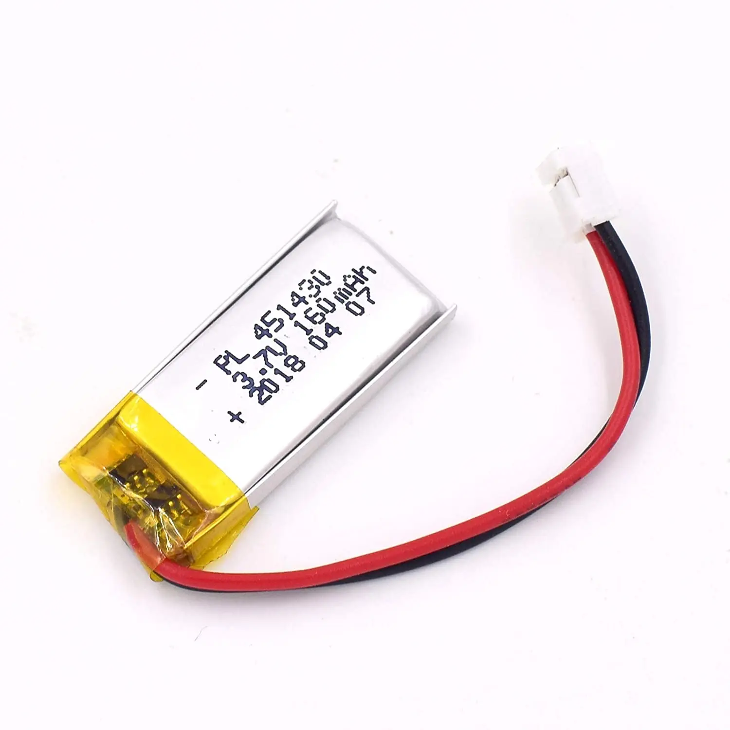 

AKZYTUE 3.7V 160mAh 451430 Rechargeable Lipo Battery with JST Connector