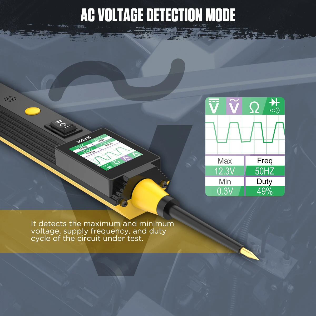 AUTOOL BT250 Электрическая система диагностический инструмент для проверки цепи 6-30 в