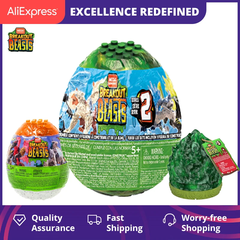 Breakout Beasts Construx Growlhorn слепое яйцо серии 5 Velocivolt Coltasaur Series 2 детские игрушки подарок
