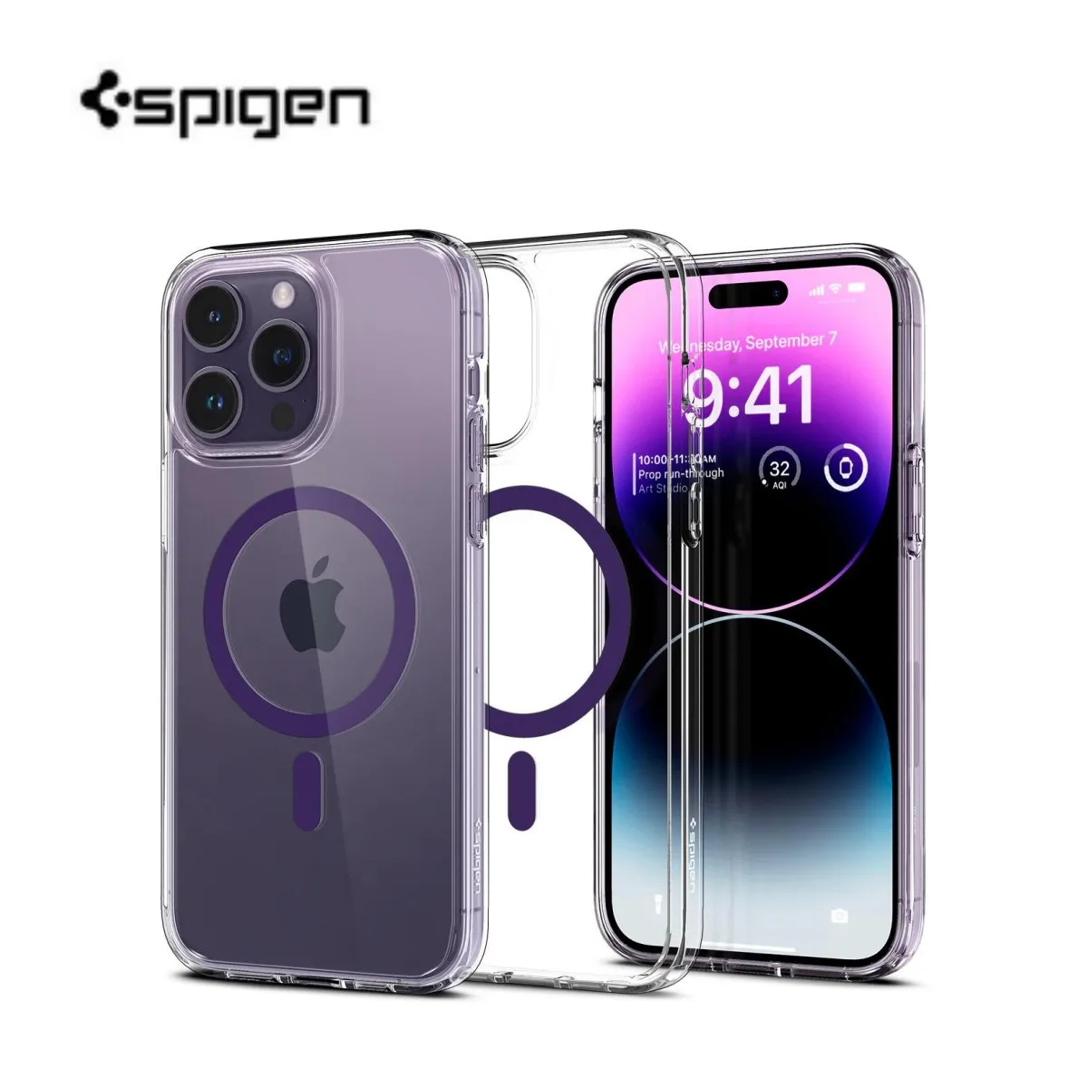 100%Original Spigen Clear Magnetic For Magsafe Wireless Charge Case For iPhone 14 Plus 13 12 Pro Max Transparent Hard Back Cover