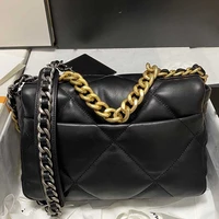 top quality true leather bag famous brand luxury handbag designer 19 bag soft diagonal fashion bag 2021 womens shoulder