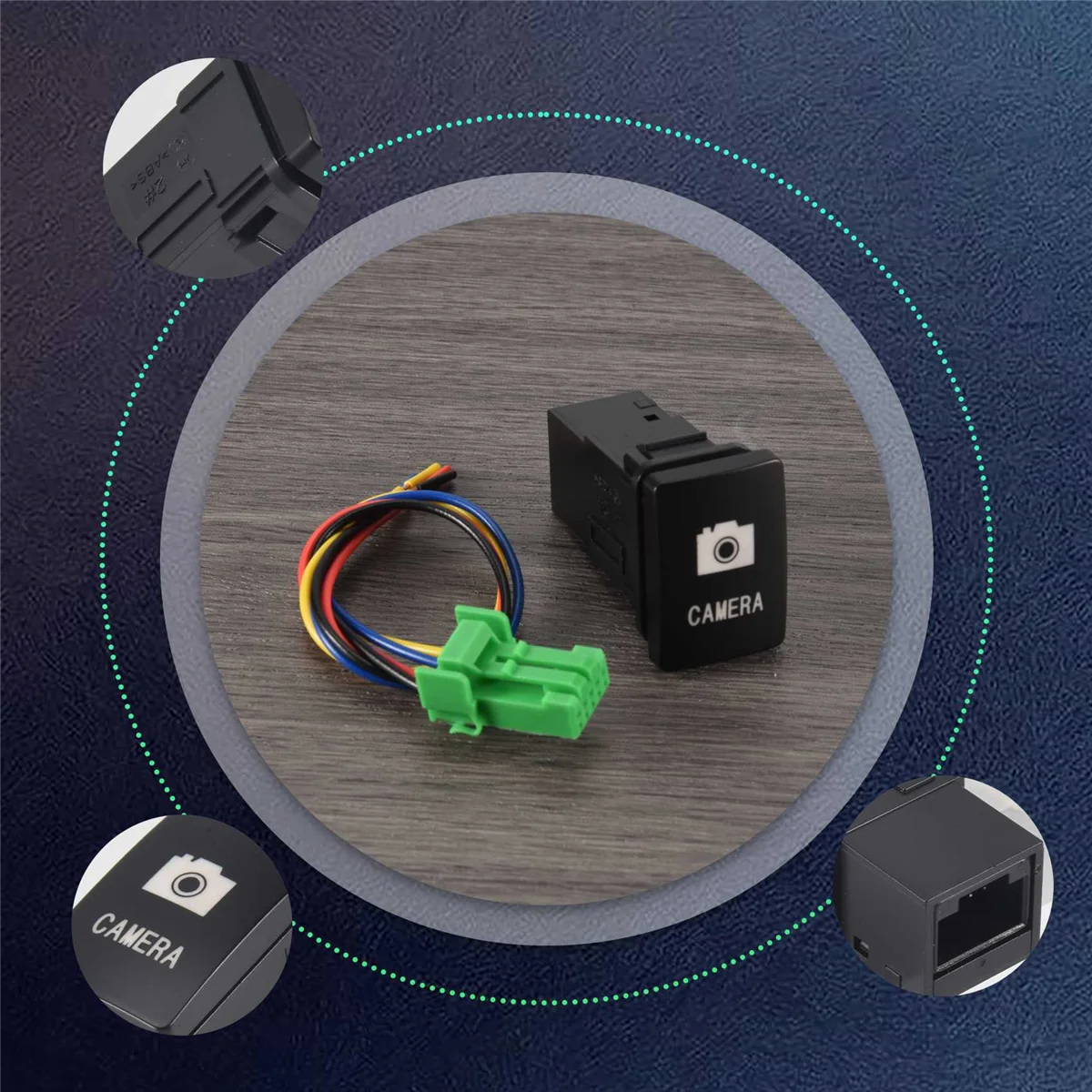 33x22 мм 12 В синяя фотовспышка Переключатель ВКЛ/ВЫКЛ для Toyota Landcruiser Yaris RAV4 черный