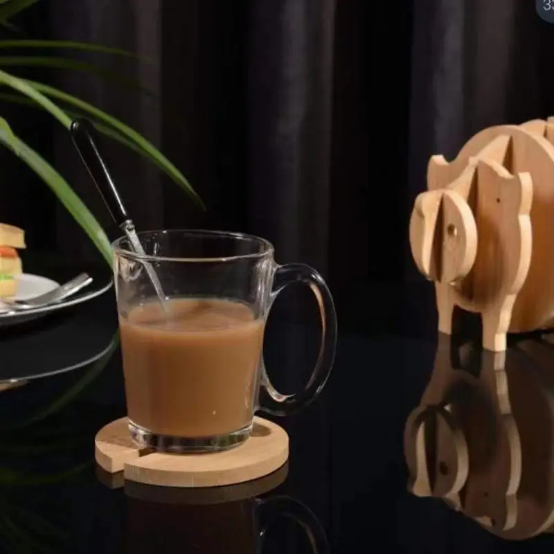 Подставки для горячих блюд милые деревянные подставки напитков в виде животных