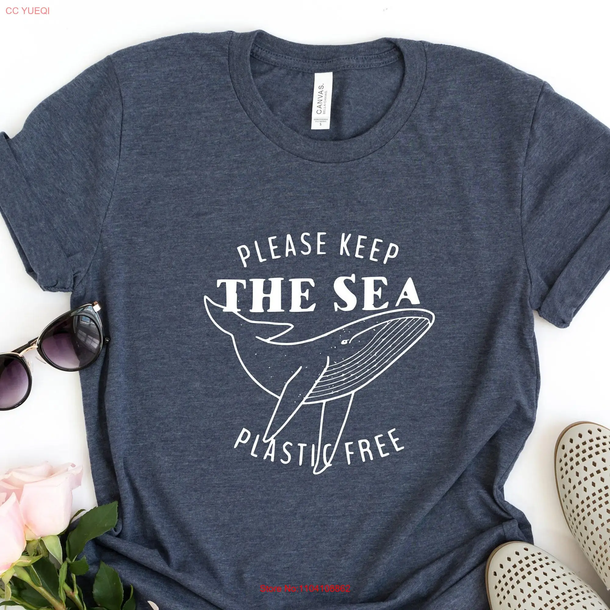 Пластиковая рубашка с надписью Keep the Sea Free защита Кита для влюбленных океана