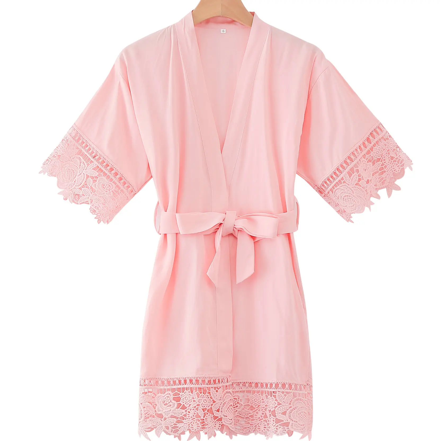 Flower girl Robes Rayon Floral lace trim robes Bridal Kids Kimono Robes party robe KR002