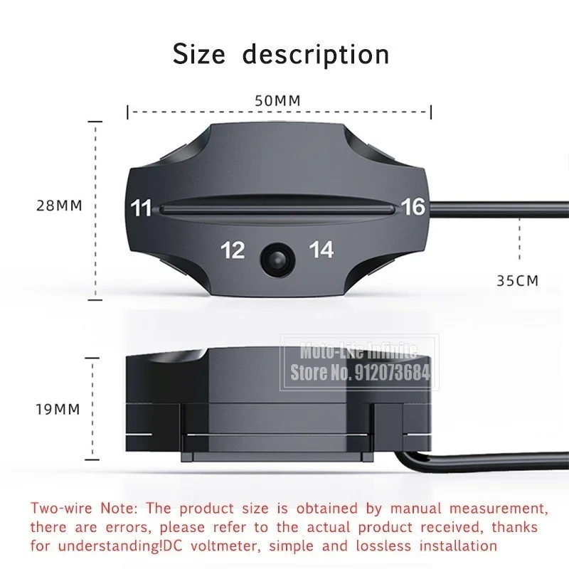 Трехцветный индикатор светильник вая панель 12 В светодиодный вольтметр