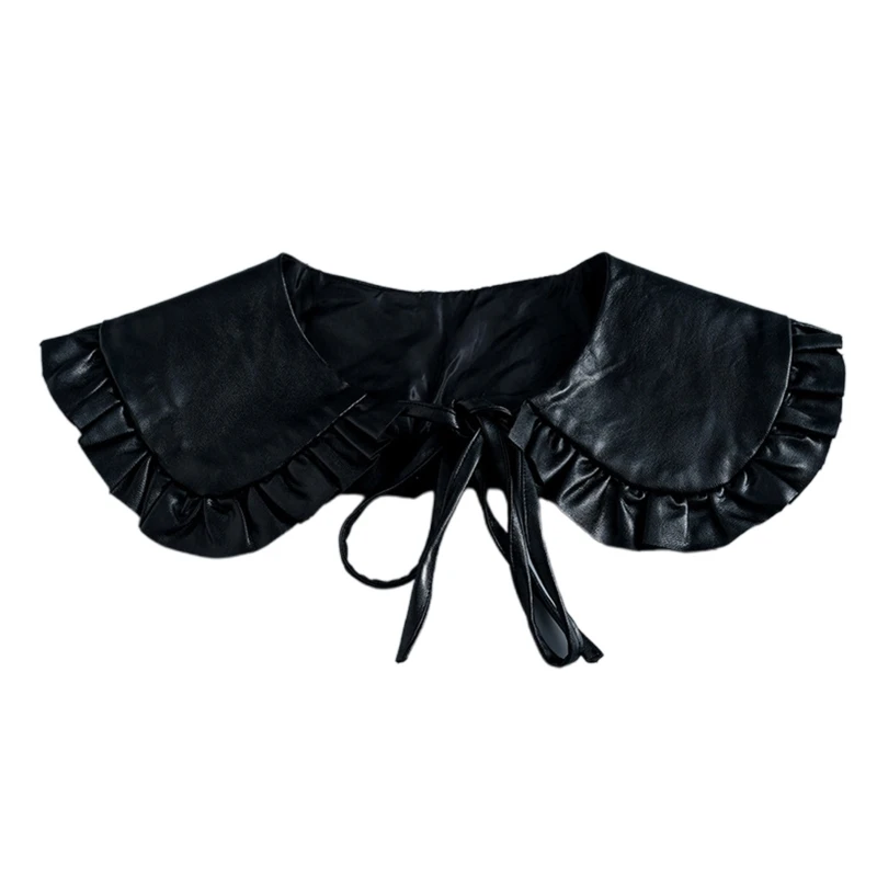 

Ruffle False Collar Preppy Style Decorative Detachable Shawl Scarf for Women Gir