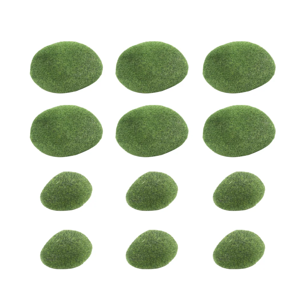 20 шт. флокированная крышка имитация камня мха рок растение стена зеленый шар