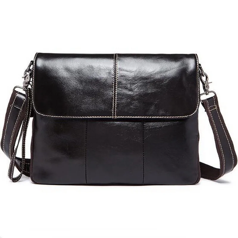 

Men's Bag Business Crazy Messenger Cow Leather Genuine Crossbody Bag Bags Men Horse Briefcase Briefcase Laptop Men Male Shoulder