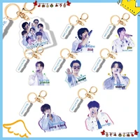 kpop star acrylic keychains jungkook v suga jhope rm jin jimin key ring cute bag pendant gift for friend decoration accessories
