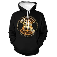 route 66 highway 3d print hoodie mens sweatshirt fashion casual american 66 letter hooded harajuku streetwear mens xxs 6xl