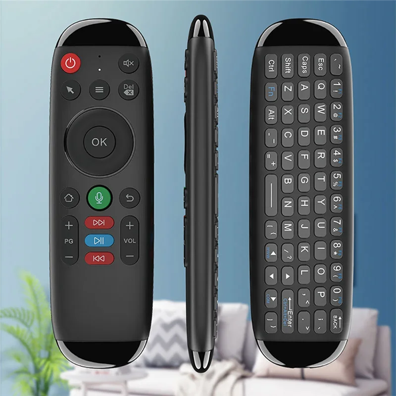 Фото ABAC-M6 Smart Flying Air Mouse, беспроводная клавиатура, мышь, мини-голосовой пульт дистанционного управления с подсветкой для Android, ноутбука, ТВ-приставки №2