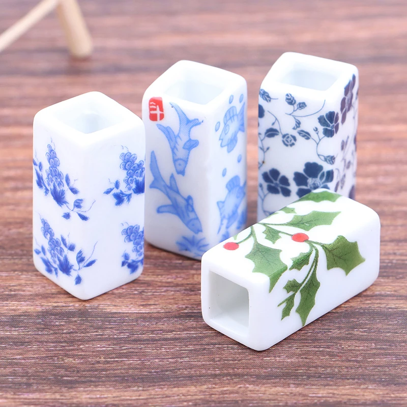 

1:12 Dollhouse Miniature Chinese Ceramics Chopsticks Tube Tableware Model Kitchen Decor Toy For Doll House Living Scene Decor