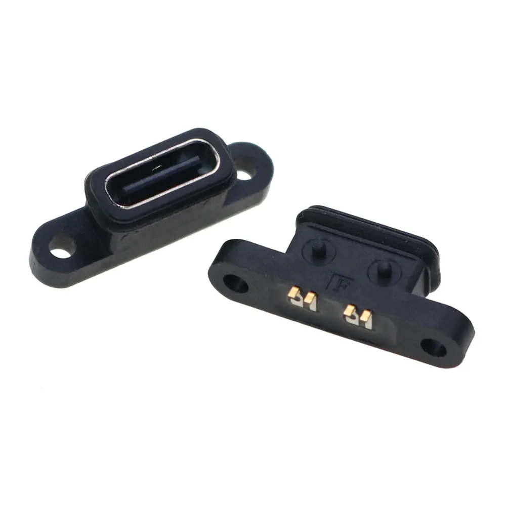 Водонепроницаемый разъем Type-C USB 2 4 6 16 Pin Женский SMD DIP с отверстием для винта
