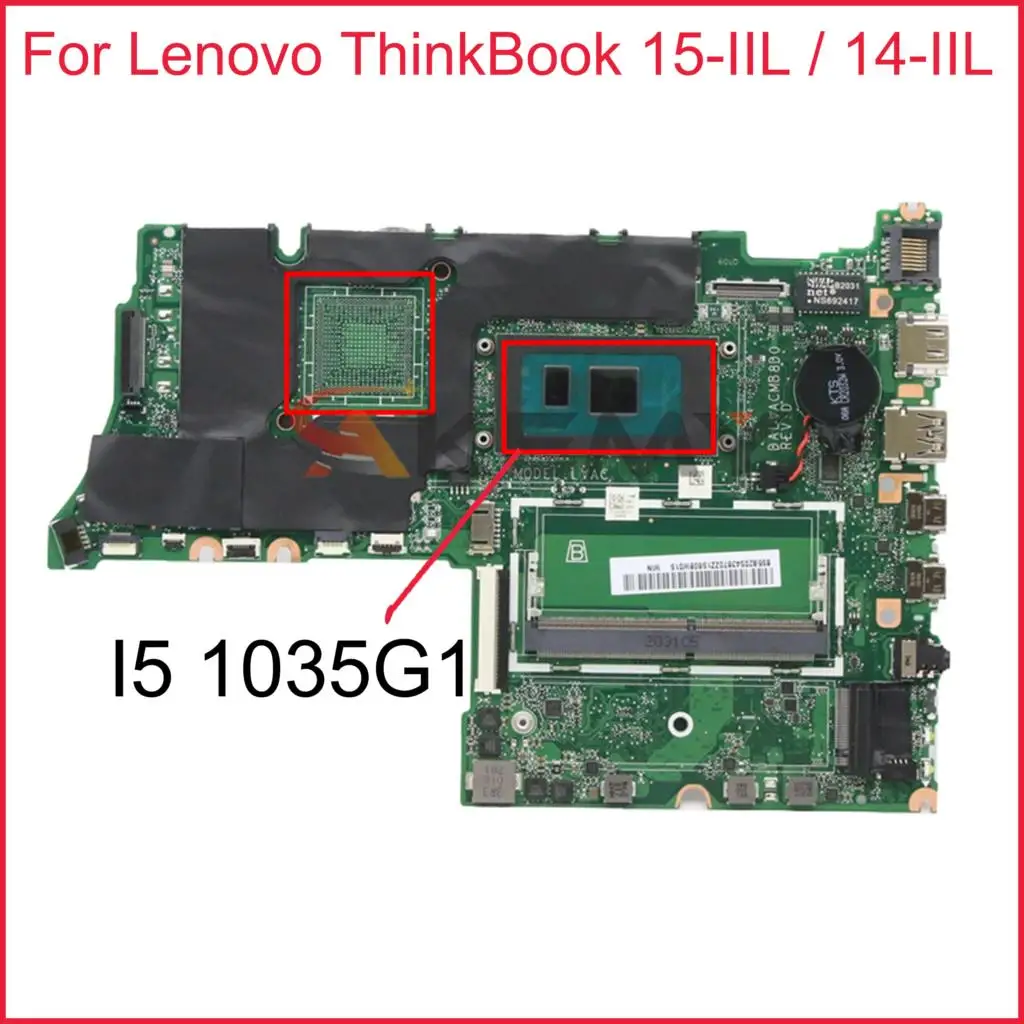 

DALACMB8D0 For Lenovo ThinkBook 15-IIL / 14-IIL Laptop Motherboard iwth CPU I5 1035G1 UMA DDR4 100% Fully Tested