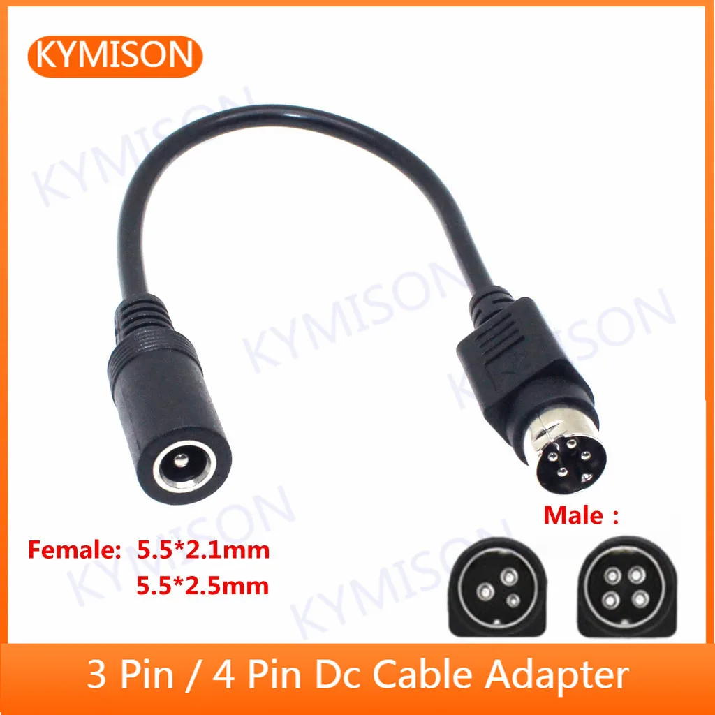 

Female 5.5*2.5mm to male 4-Pin Cable Lead For SATO TG-5011-19V-ES Just a 4-Pin cable For TV LCD VCR power supply