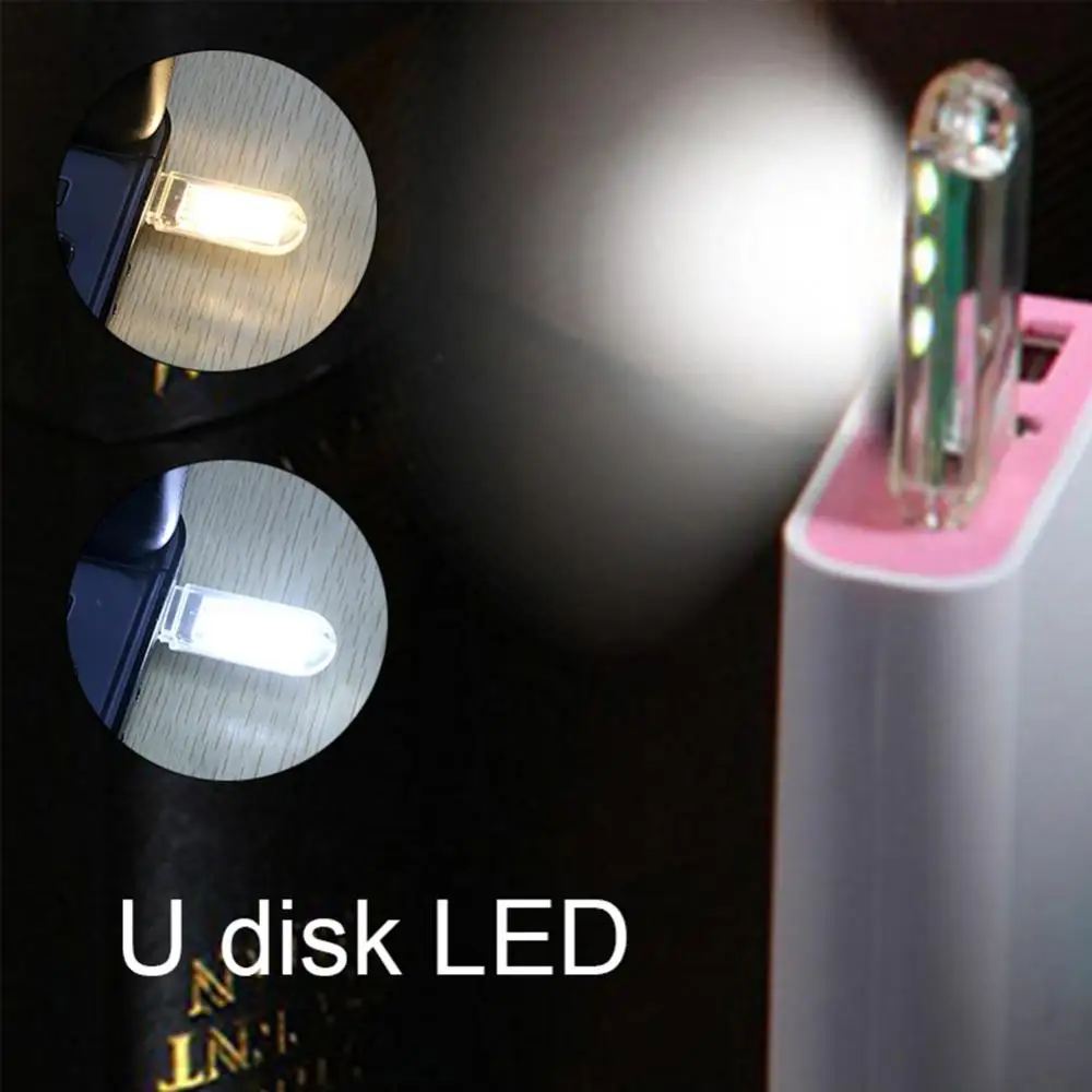 

U Disk Shape 3LEDs 5V USB Mini Light Keyboard Laptop Reading Lamp for PC Desktop