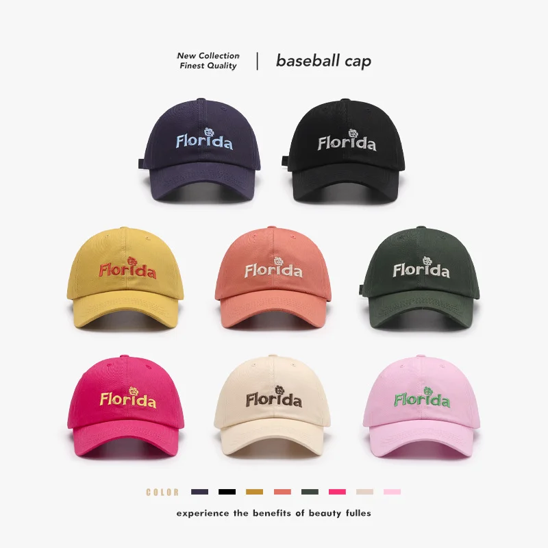 

Baseball cap female black fashion all-match washed outdoor sunscreen men's hat curved eaves alphabet embroidery duck cap tide