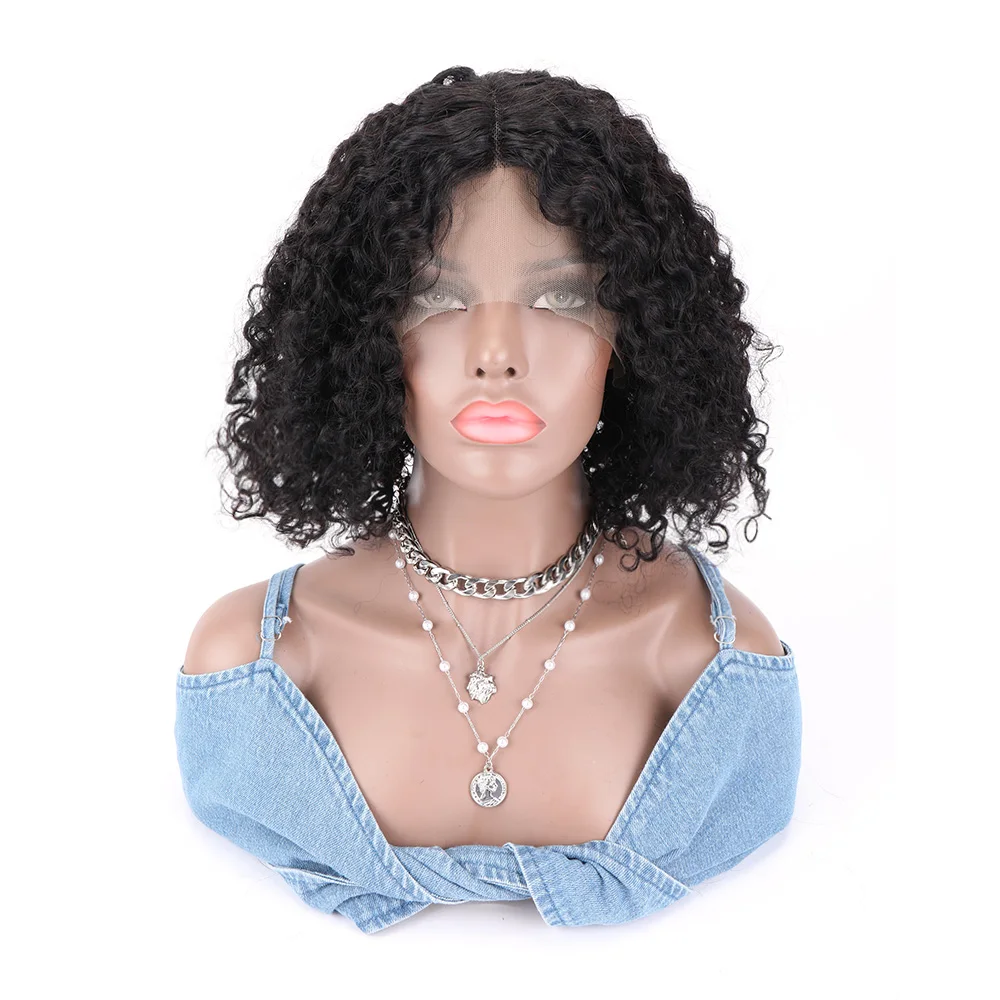 13x4 Hd Transparent Lace Frontal Wigs Jerry Curl Pixie Bob Wig Deep Wave Lace Front Wig Brazilian Human Hair Wigs for Women