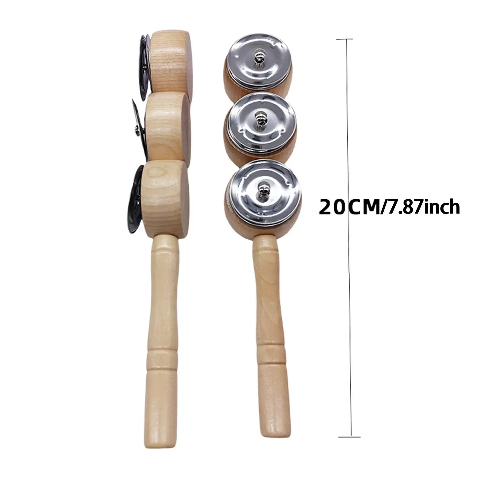 2x бубен-палочки игрушки колокольчики рождественские инструментальные ручной