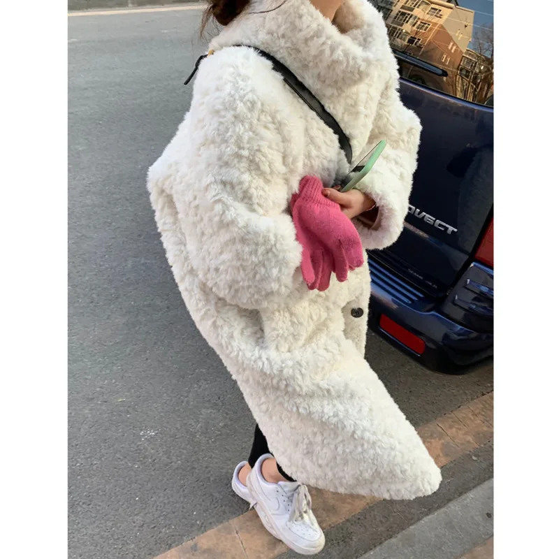 Winter Women Jackets faux fur teddy BEAR FUR Outerwear Female Overcoat Jacket Winter Long Coat Womens Fashion Vintage Suit