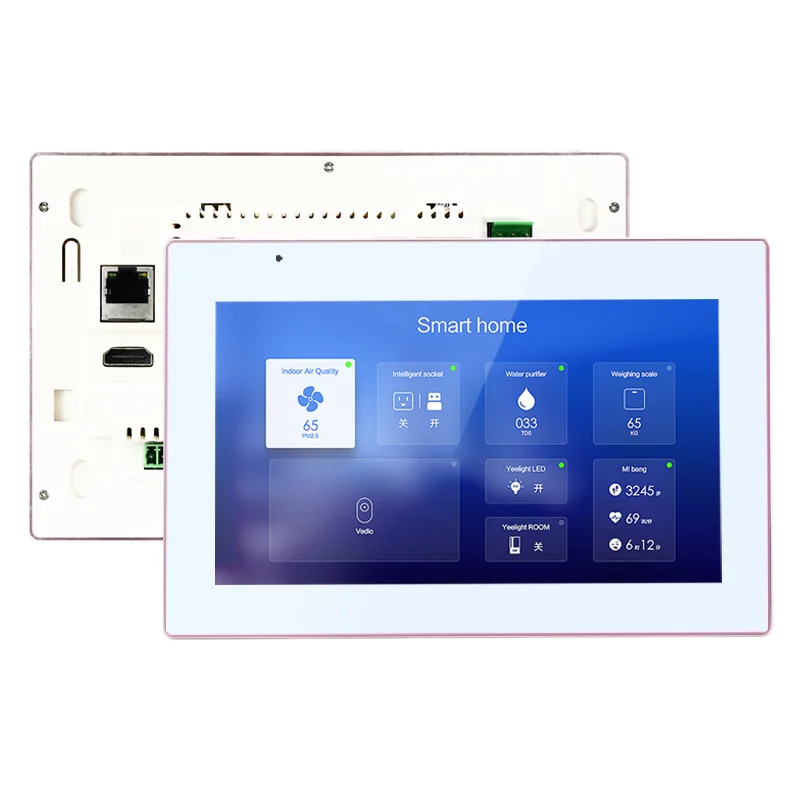 

Smart home music control panel 7 inch Android touch panel in wall mount
