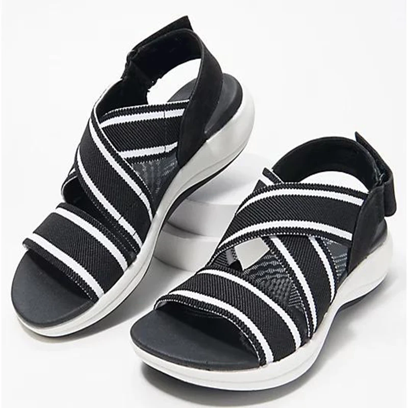 

2022 Summer Casual Women's Sandals New Platform Shoes Open Toe Wedges Soft Ladies Shoes Outdoor Anti-slip Sandals Plus Size