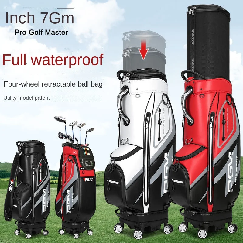 PGM Professional Standard Golf Bag with Wheels Waterproof Large Capacity Golf Cart Bags Men Golf Trolley Air Plane Aviation Bag