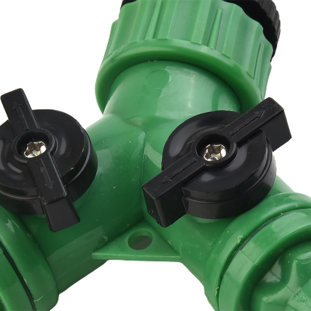 

Garden Irrigation Hose Pipe Splitter Connector 2 Way Connector Adaptor Garden Tap Irrigation Valve Plastic Water Pipe Linker