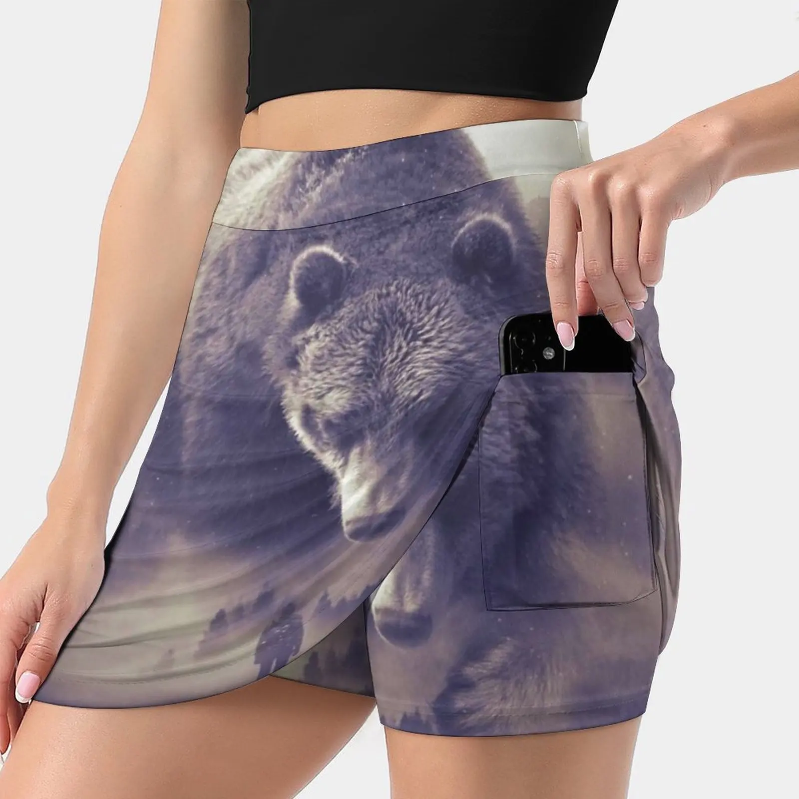 Айгис И | Юбки с медведем женская мода 2022 брючная юбка мини-юбки офисная короткая
