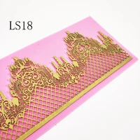 12 retro tradition lace mat silicone mold for chocolate epoxy resin coasters sugar craft baking cake lace decoration tool
