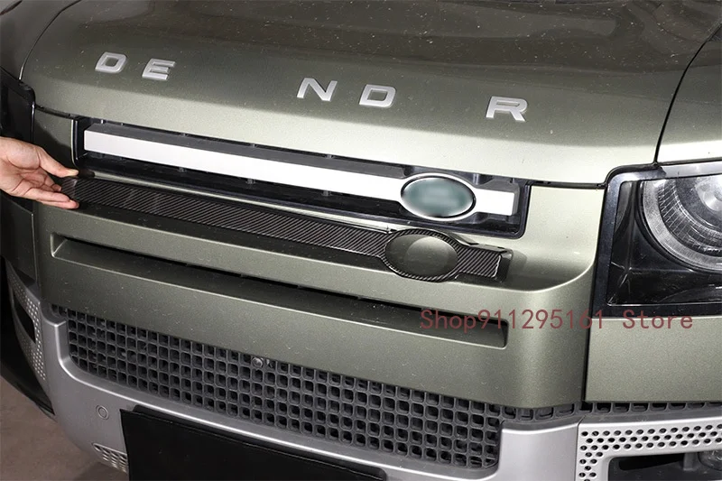 

Передняя решетка радиатора автомобиля для Land Rover Defender 90 110 2020-2022, передняя решетка радиатора из углеродного волокна