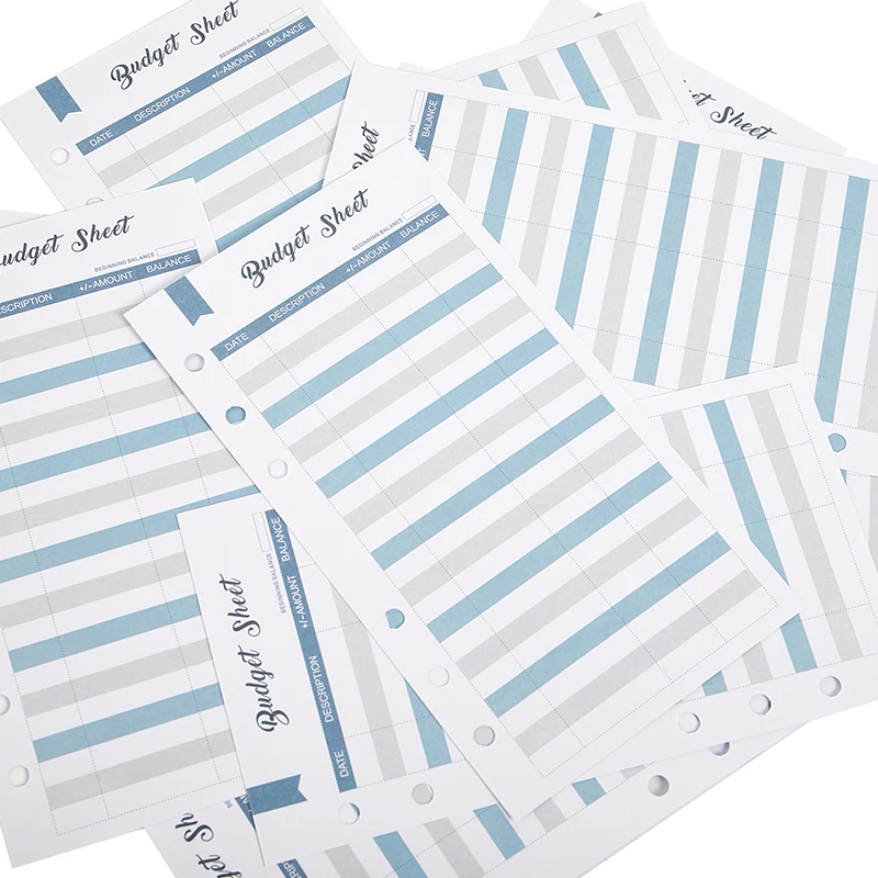

12PCS Sheets Expense Tracker Fit Budget Cash Envelope Binder Budget Wallet Expense Budget Sheets Budget Planner Organizer