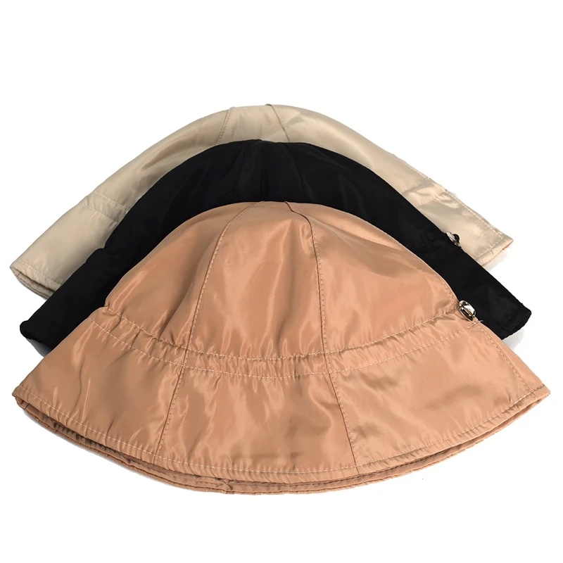 

Drawstring Solid Color Korean Version Sun Protection Fisherman'S Hat Summer Water Proof Quick Drying Basin Cap Fishing Hat
