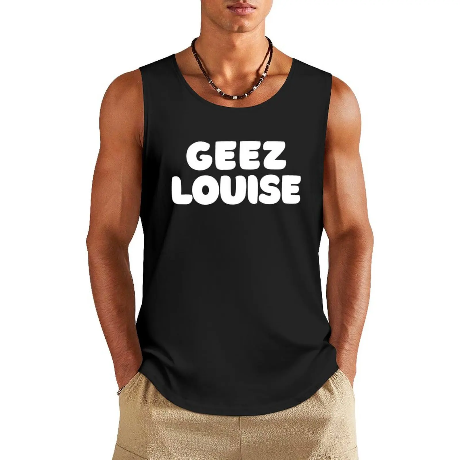 Geez Louise Tank Top мужской 100% хлопок