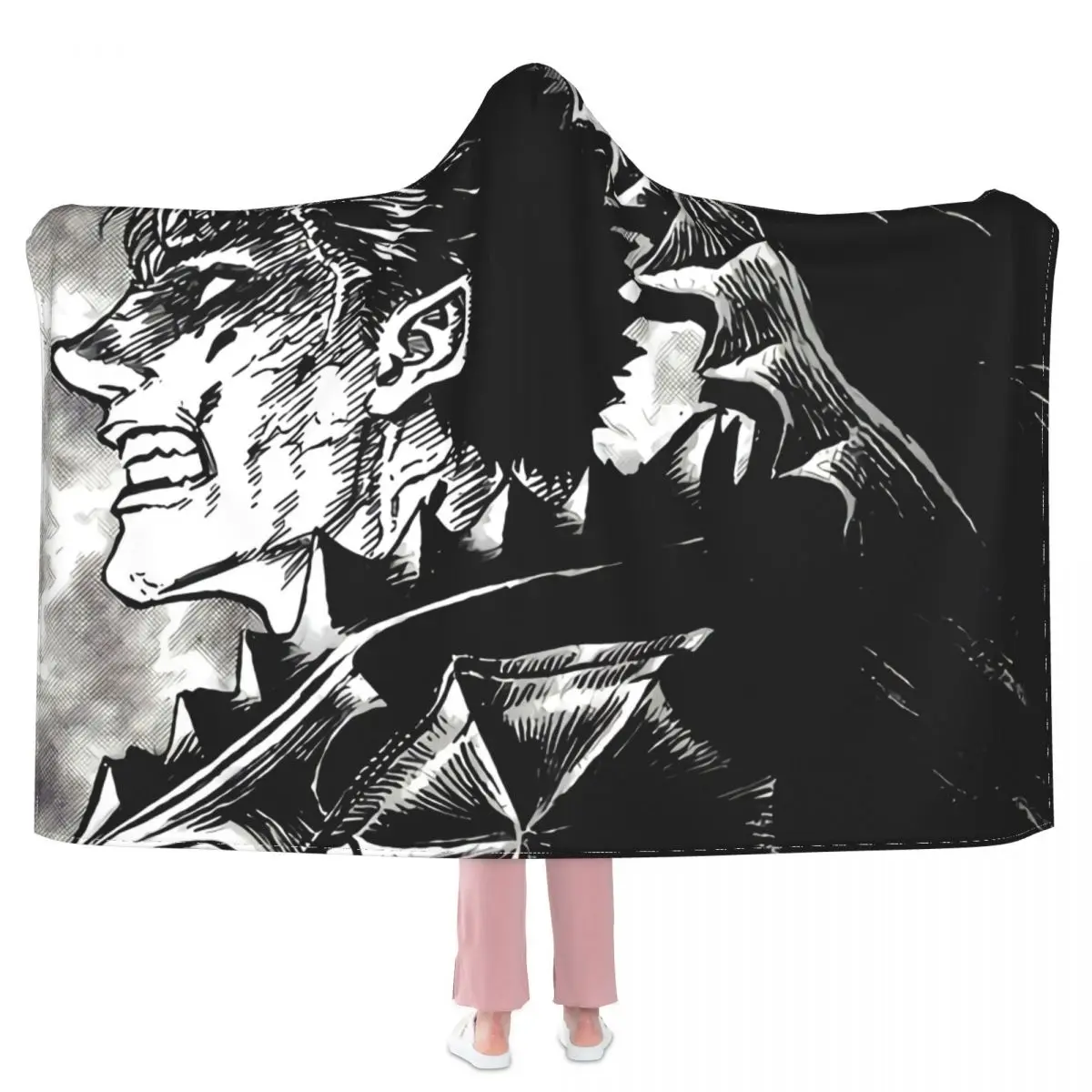 

Теплое одеяло Berserk для меча аниме забавное с капюшоном Флисовое одеяло мягкое Дешевое покрывало для кемпинга