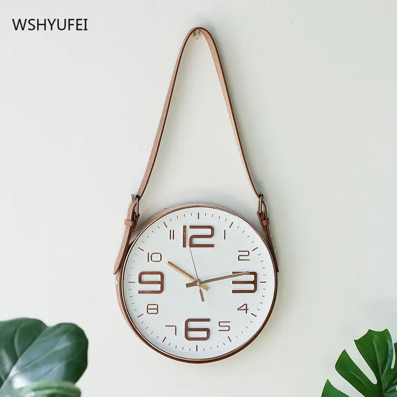 

Современные минималистичные часы WSHYUFEI, мягкие настенные украшения для гостиной, Скандинавская настенная Подвеска для украшения дома, товары для дома