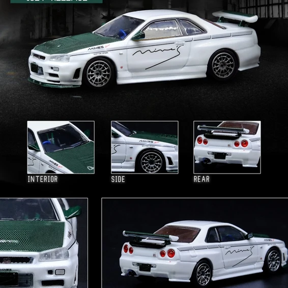 Модель автомобиля INNO 1:64 Nissan SKYLINE GTR R34