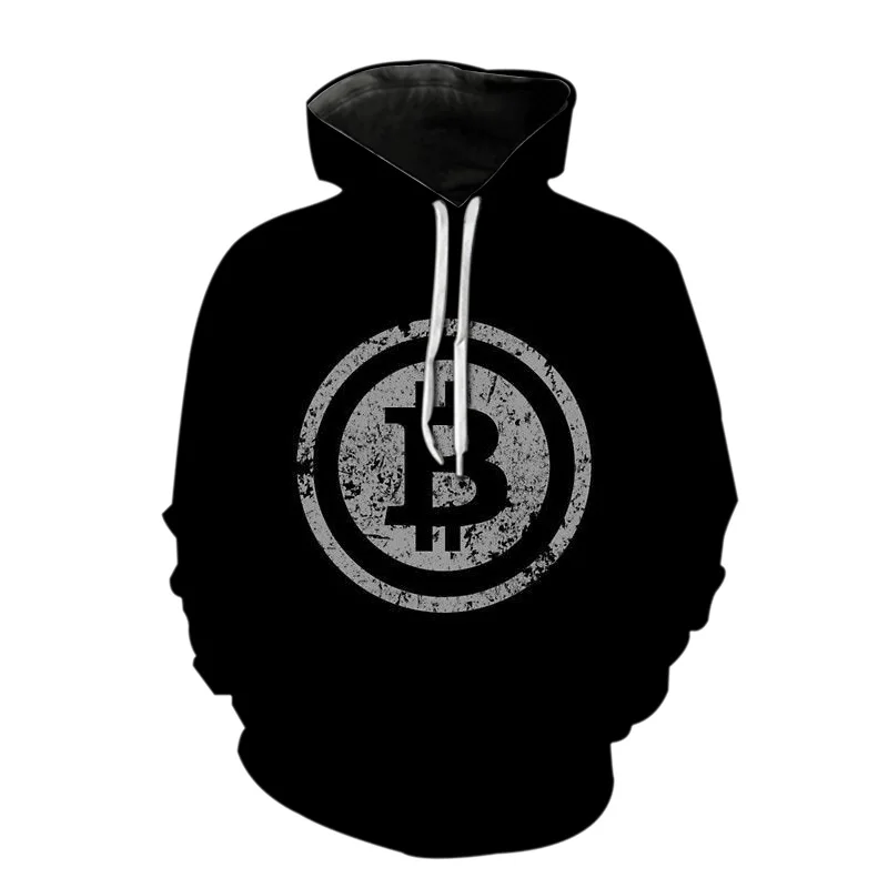 

Fashion hooded hoodie spring fall 2023 new fashion Bitcoin ins loose casual youth sports coat