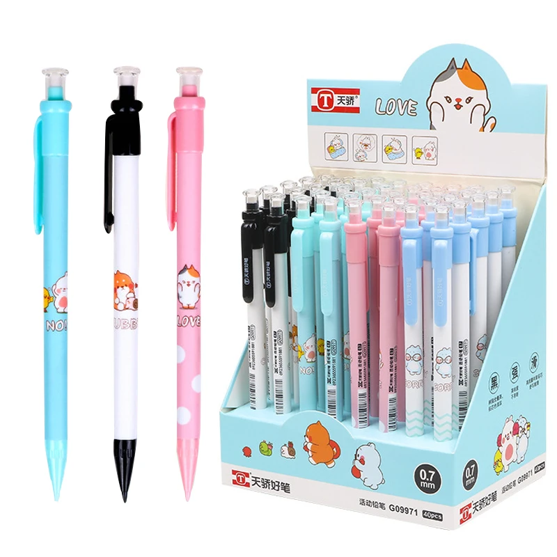 

4 шт./компл. Kawaii механический карандаш 0,5/0,7 мм автоматическая ручка с искусственным шрифтом канцелярские принадлежности для детей Подарки с...