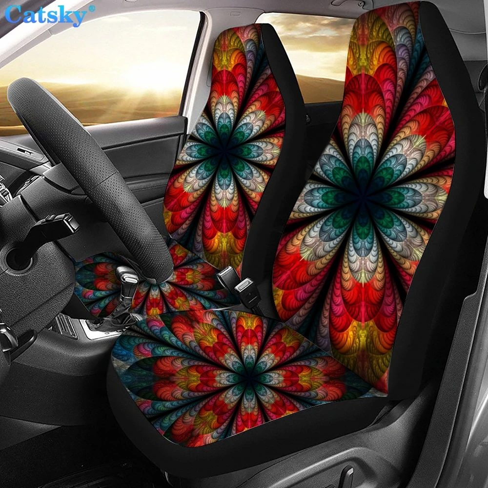 

Mandala Boho Car Seat Cover Printed Pattern Auto Accessories Fits Most Car Protective Car Seat Covers