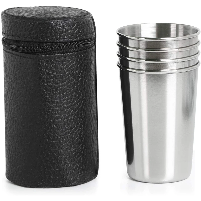 

4 шт., стаканы из нержавеющей стали, 170 мл (5,7 унции)