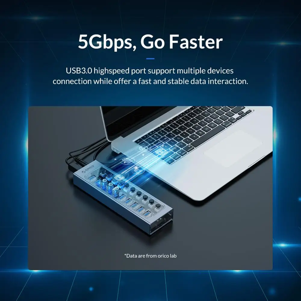 USB-разветвитель ORICO USB 3 0 с выключателем