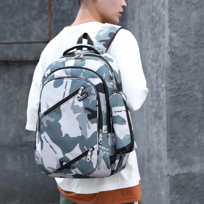 Boys Girls Cool Fashion Junior High School Students Bags with Pen Bag New Men Women Leisure Travel Computer Camouflage Backpacks