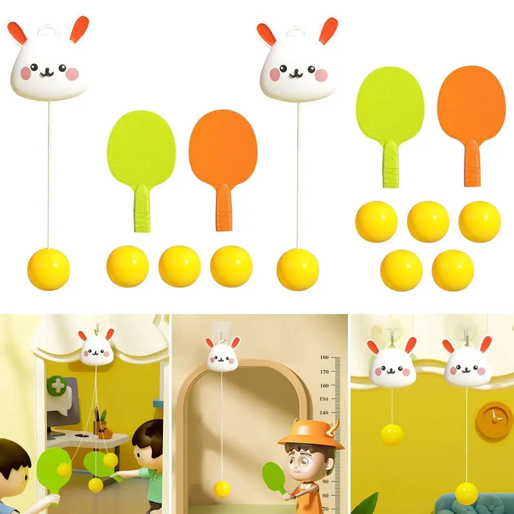 

NEW Indoor Portable with Racket and Balls Exerciser Toy Interaction Toy Table Tennis Trainer Pingpong Trainer