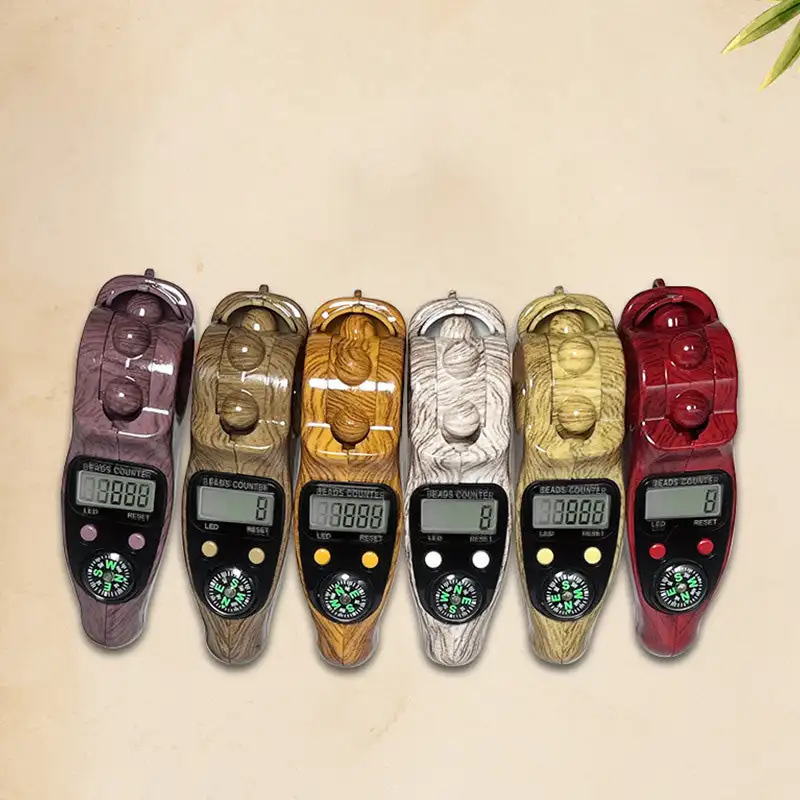 

Декомпрессионное ручное кольцо с вращающимися бусинами, светодиодный электронный счетчик, ЖК-электрический цифровой дисплей, ручной компас, счетчик, инструменты