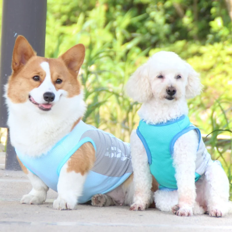 

Summer Cooling Comfortable Pet Dog Vest Heat Resistant Cool Puppy Clothes Breathable Sun-proof Clothing for Outdoor Walking