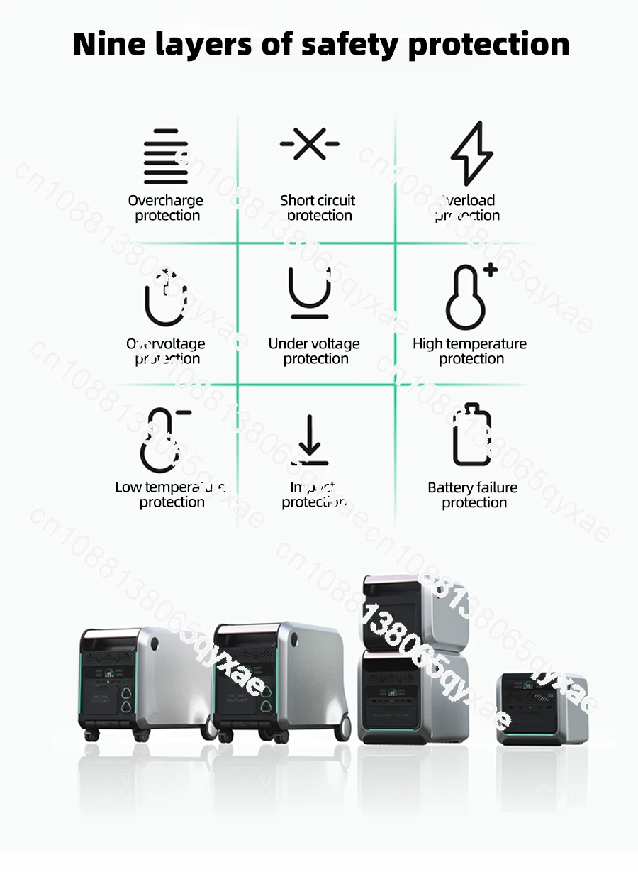 Аккумулятор LiFePO4 2000 Втч для портативной электростанции расширяющий емкость 2–24