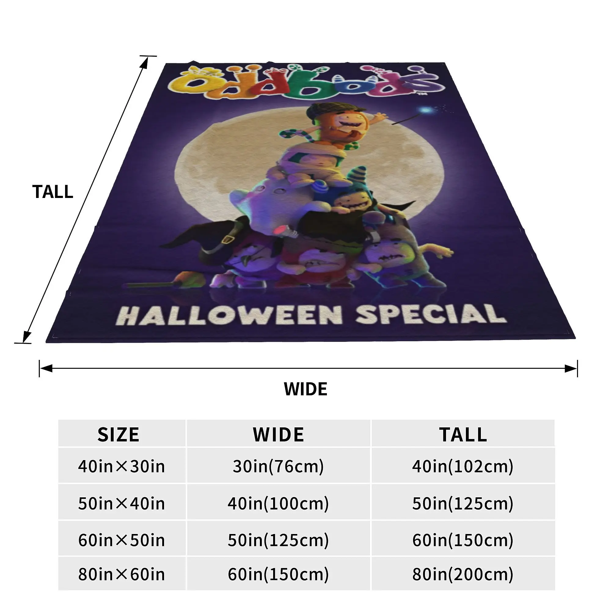 Одеяла O-OD для Хэллоуина Мультяшные одеяла легкие тонкие декоративные в подарок