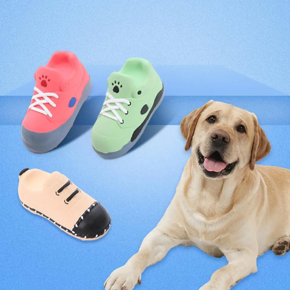

[ NEW ARRIVALS ] Pet Dog Chewing Toy Cute Sports Shoes Shape Bite-resistant Pet Squeaky Toy For Aggressive Chewers
